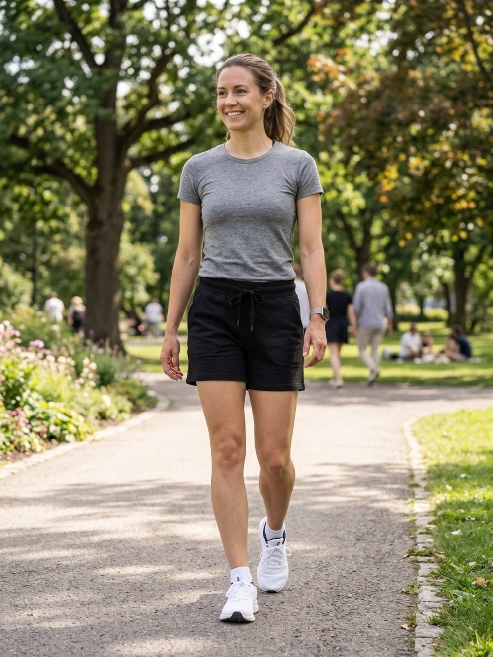 Athletic Works Black Drawstring Athletic Shorts